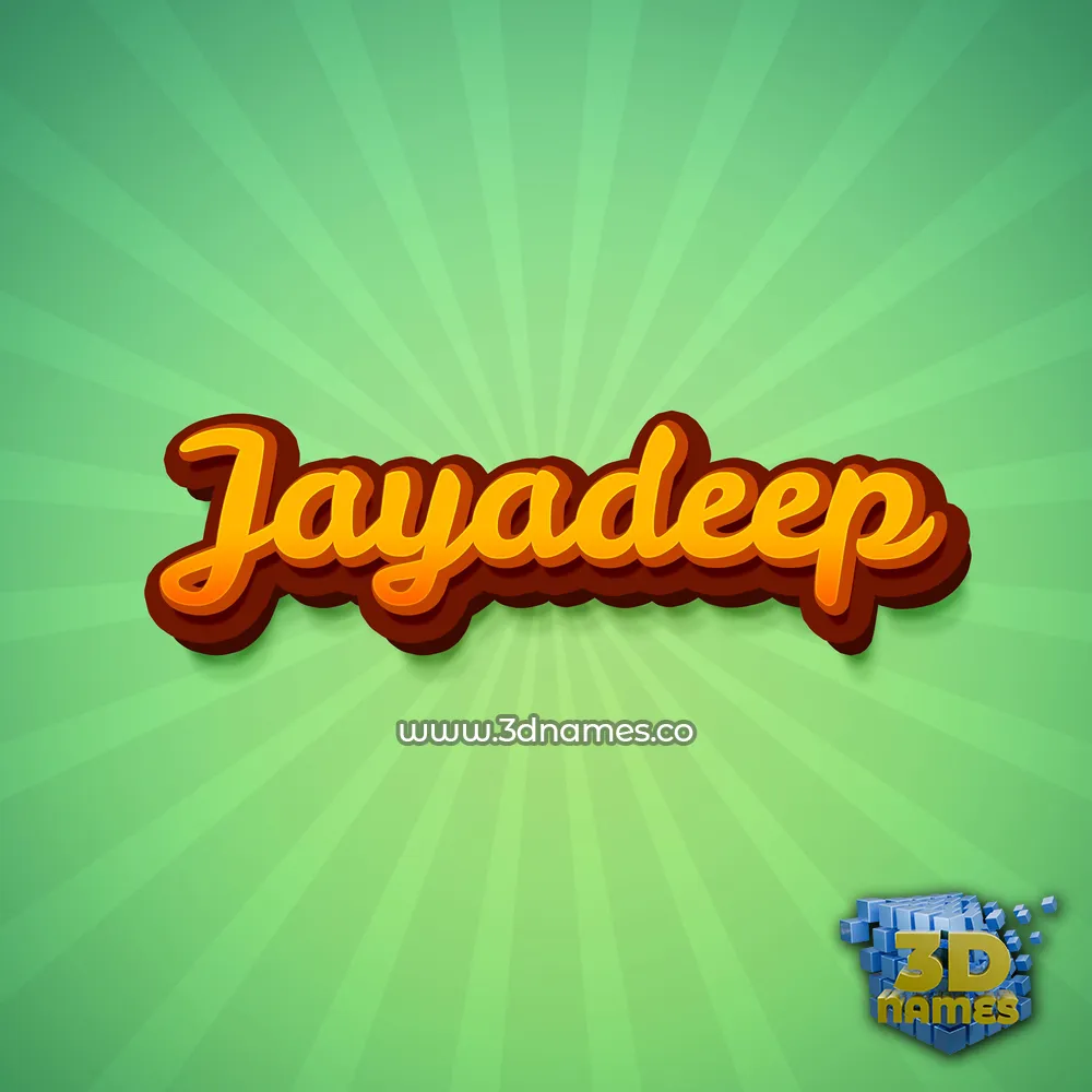 jayadeep in Green Rays style - 3D name wallpaper