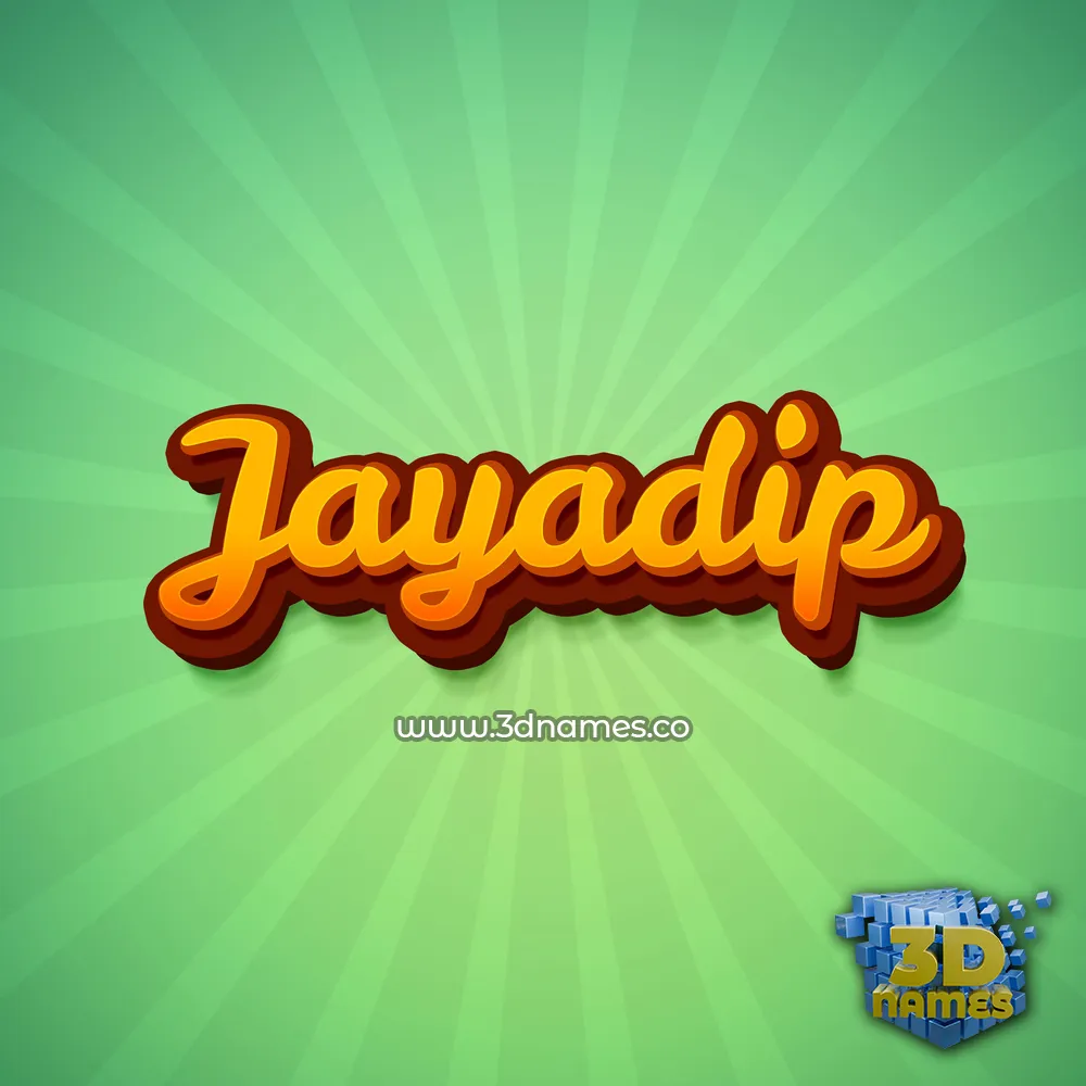 jayadip in Green Rays style - 3D name wallpaper