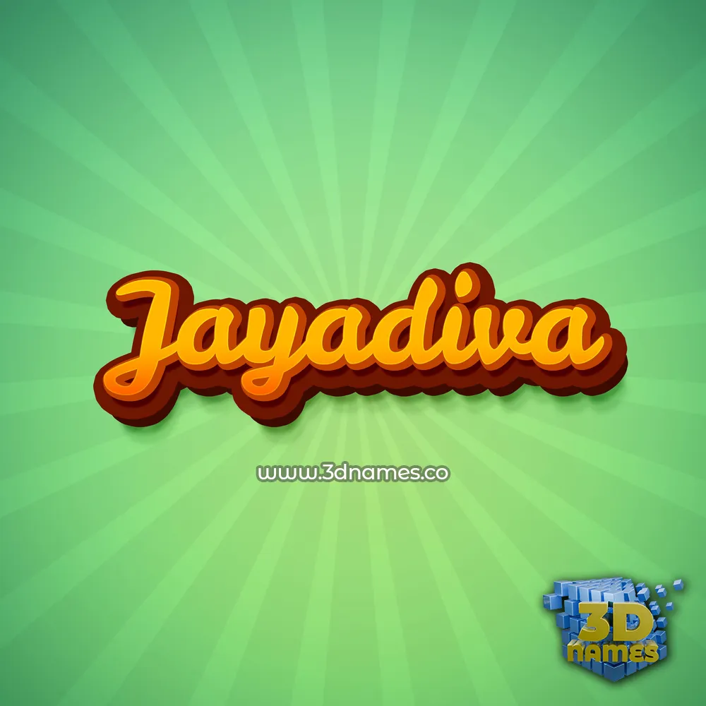 jayadiva in Green Rays style - 3D name wallpaper