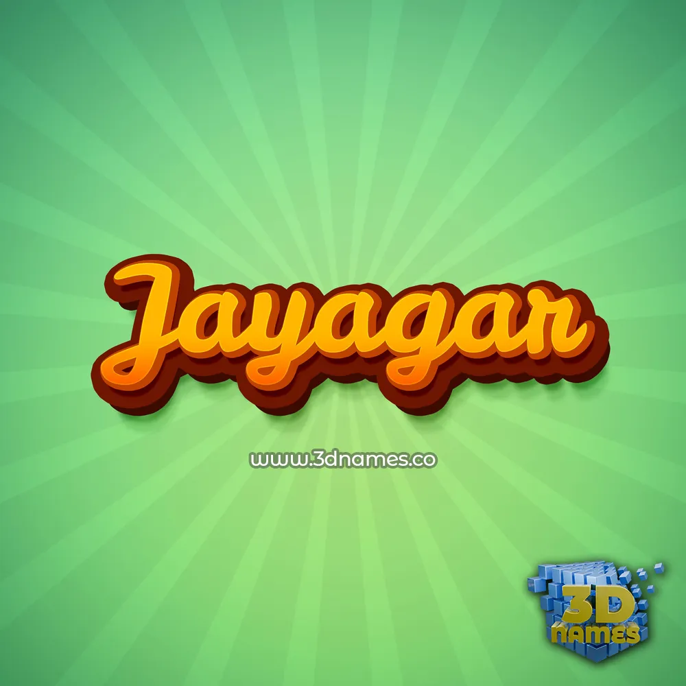 jayagar in Green Rays style - 3D name wallpaper