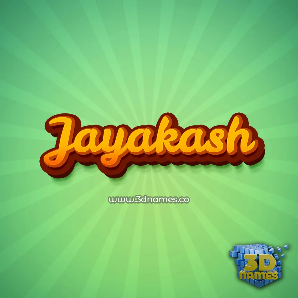 jayakash in Green Rays style - 3D name wallpaper
