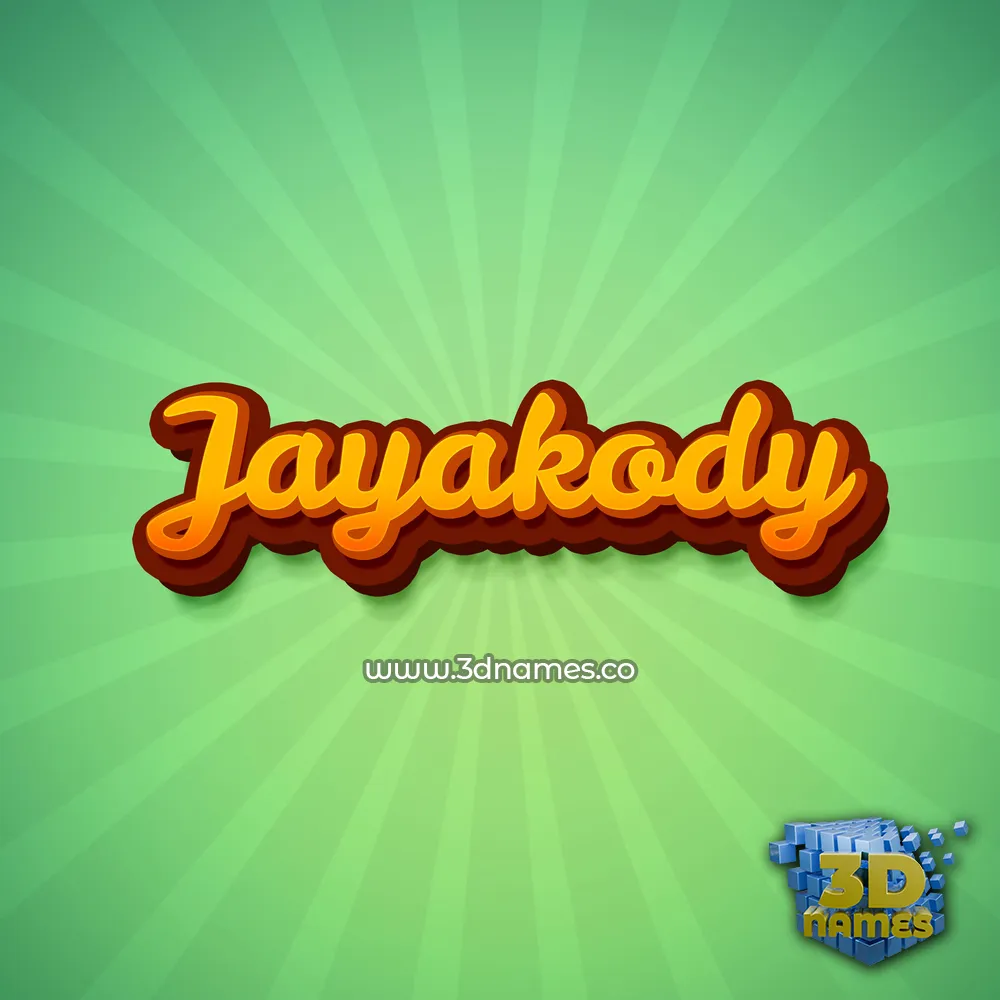 jayakody in Green Rays style - 3D name wallpaper