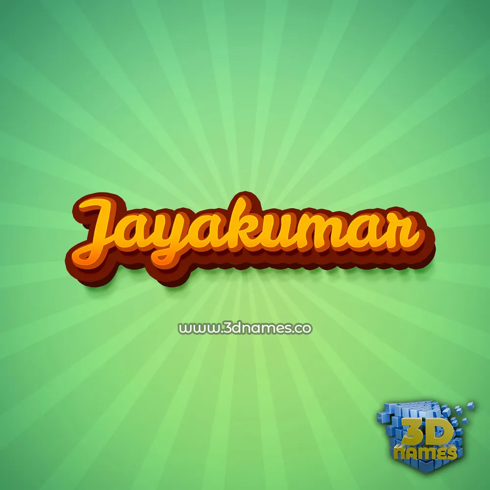 jayakumar in Green Rays style - 3D name wallpaper
