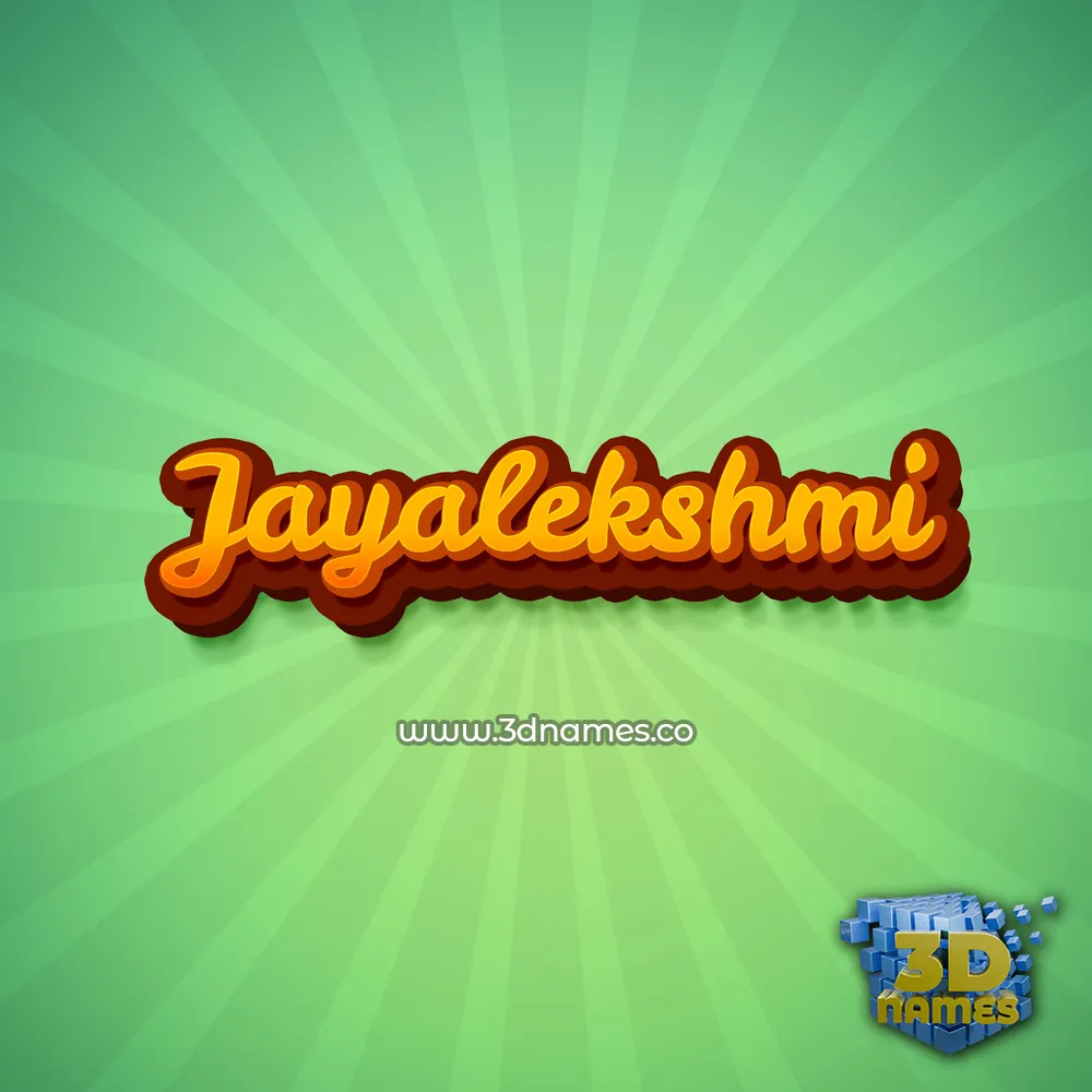 jayalekshmi in Green Rays style - 3D name wallpaper