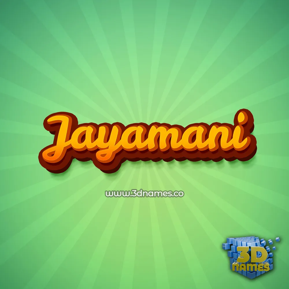 jayamani in Green Rays style - 3D name wallpaper