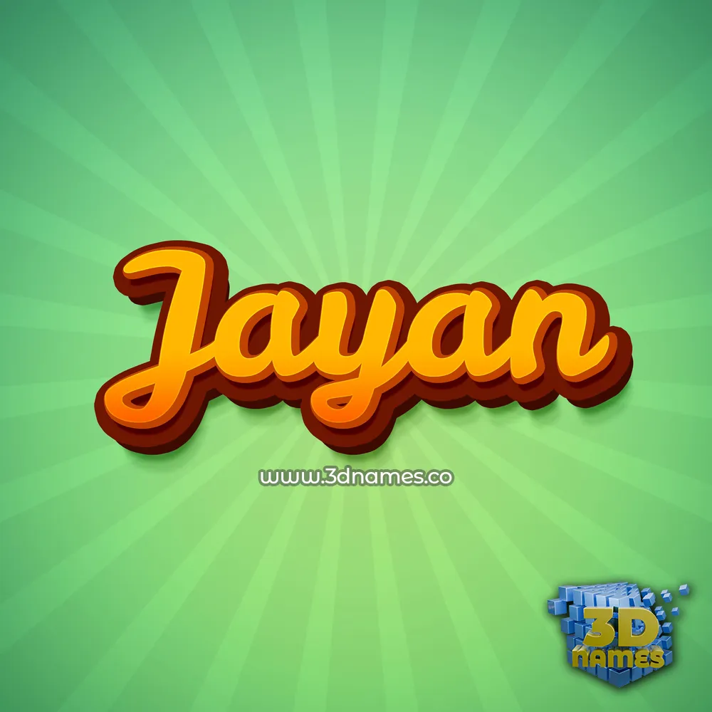 jayan in Green Rays style - 3D name wallpaper