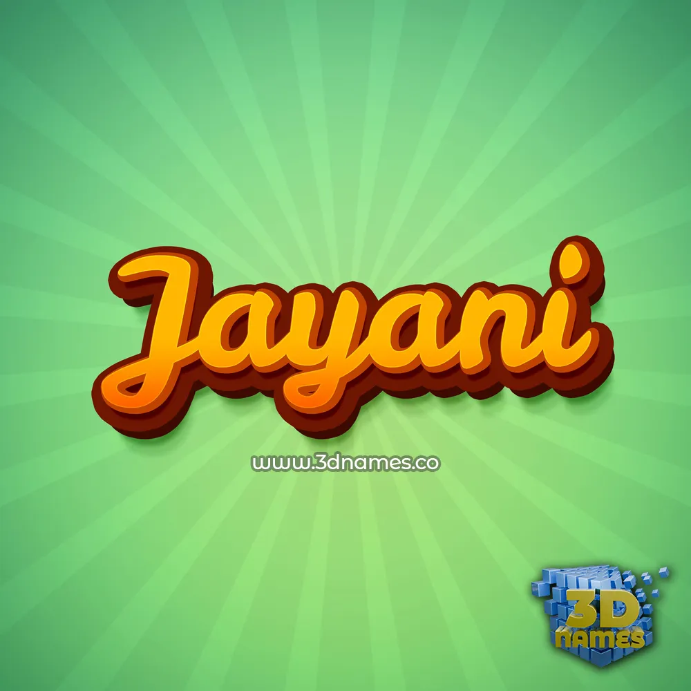 jayani in Green Rays style - 3D name wallpaper