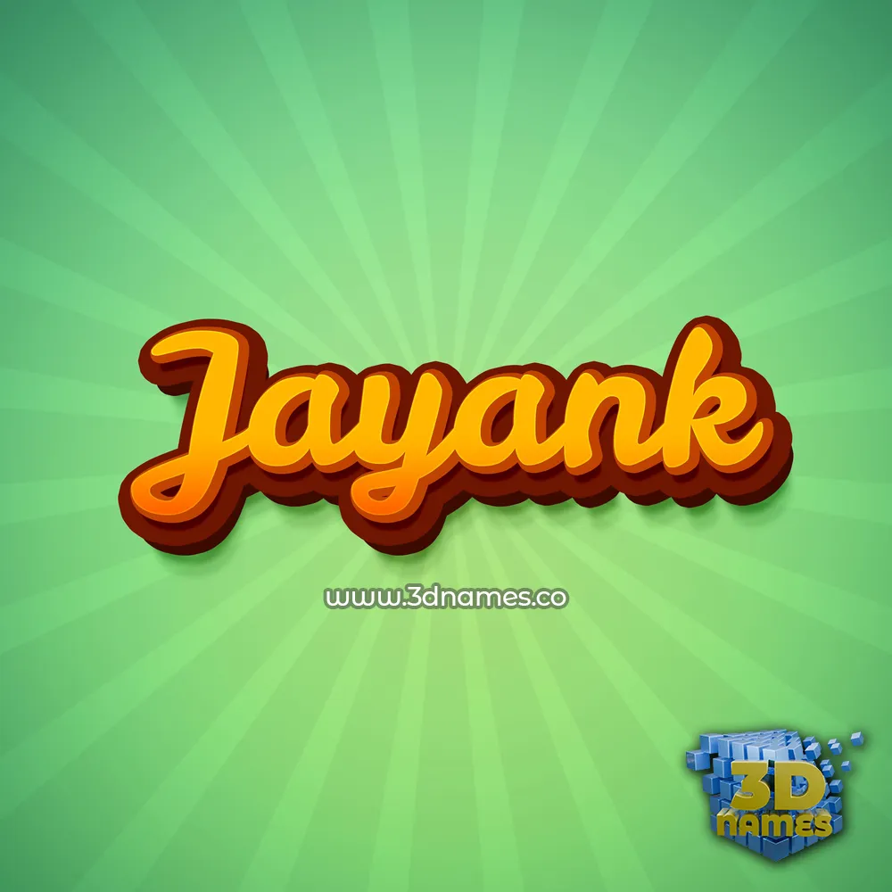 jayank in Green Rays style - 3D name wallpaper
