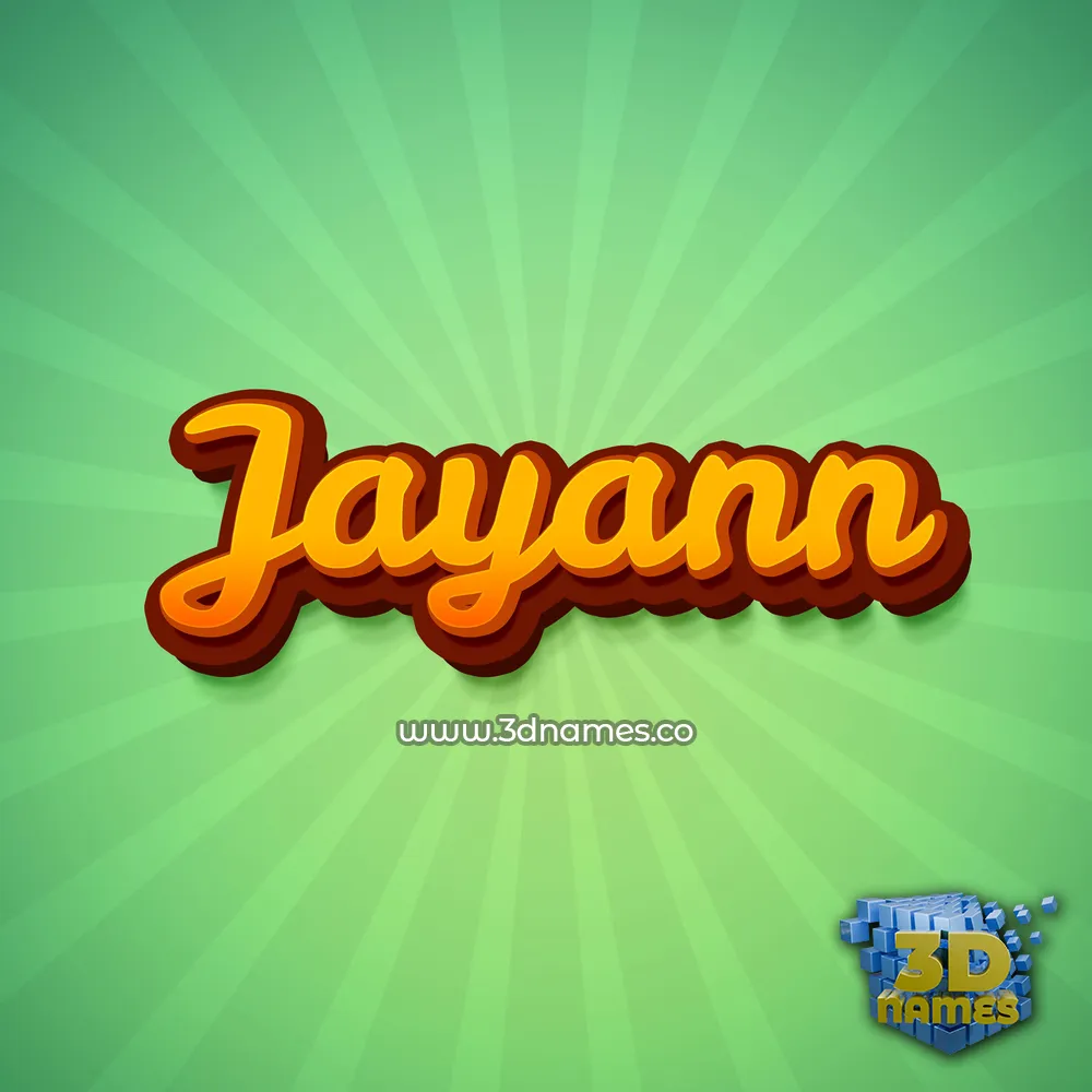 jayann in Green Rays style - 3D name wallpaper