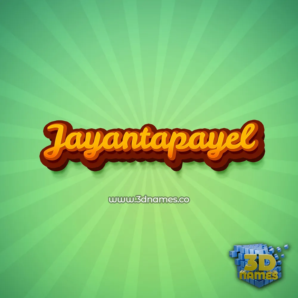 jayantapayel in Green Rays style - 3D name wallpaper