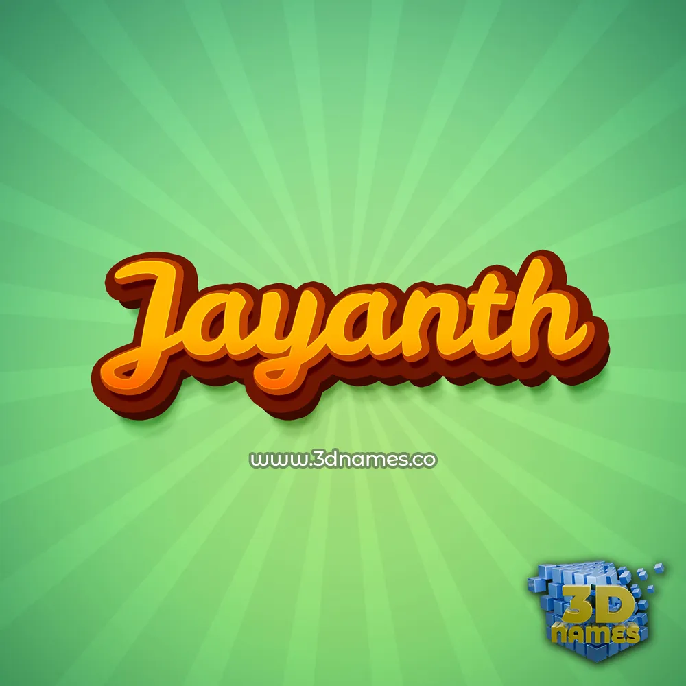 jayanth in Green Rays style - 3D name wallpaper