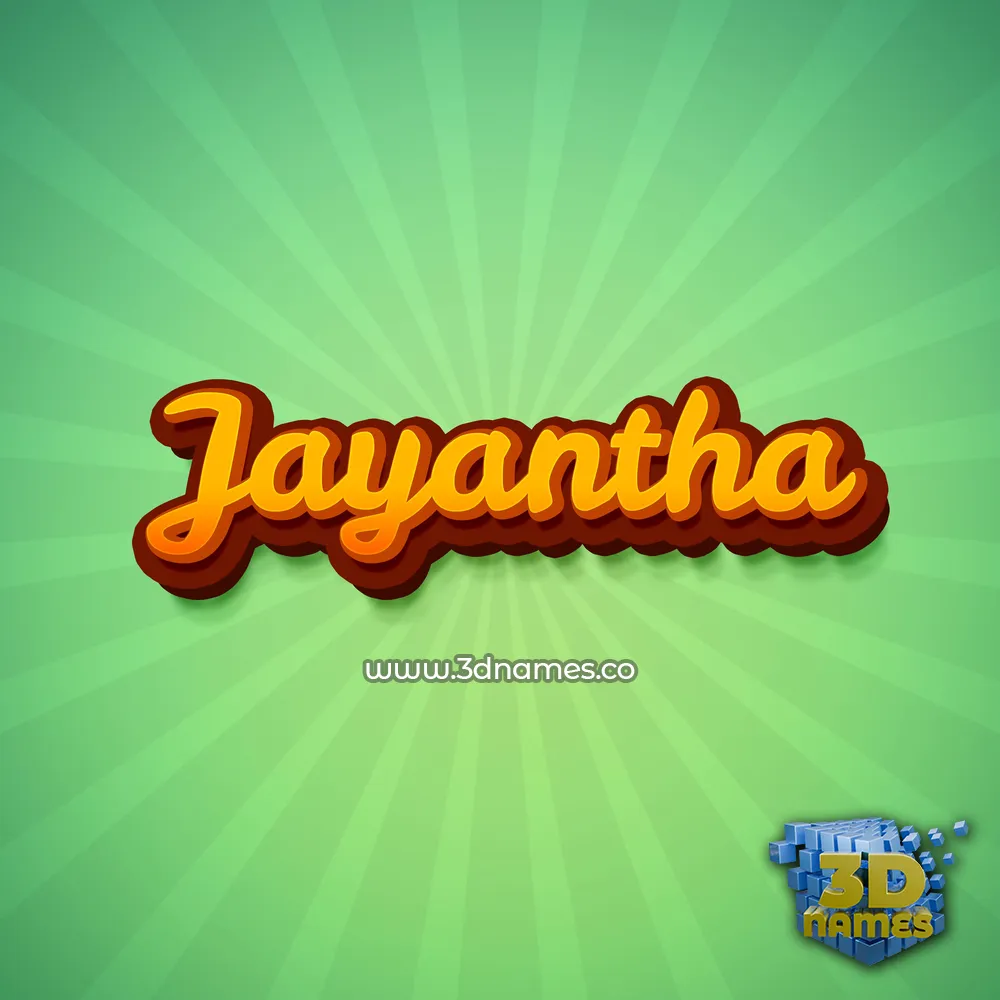 jayantha in Green Rays style - 3D name wallpaper