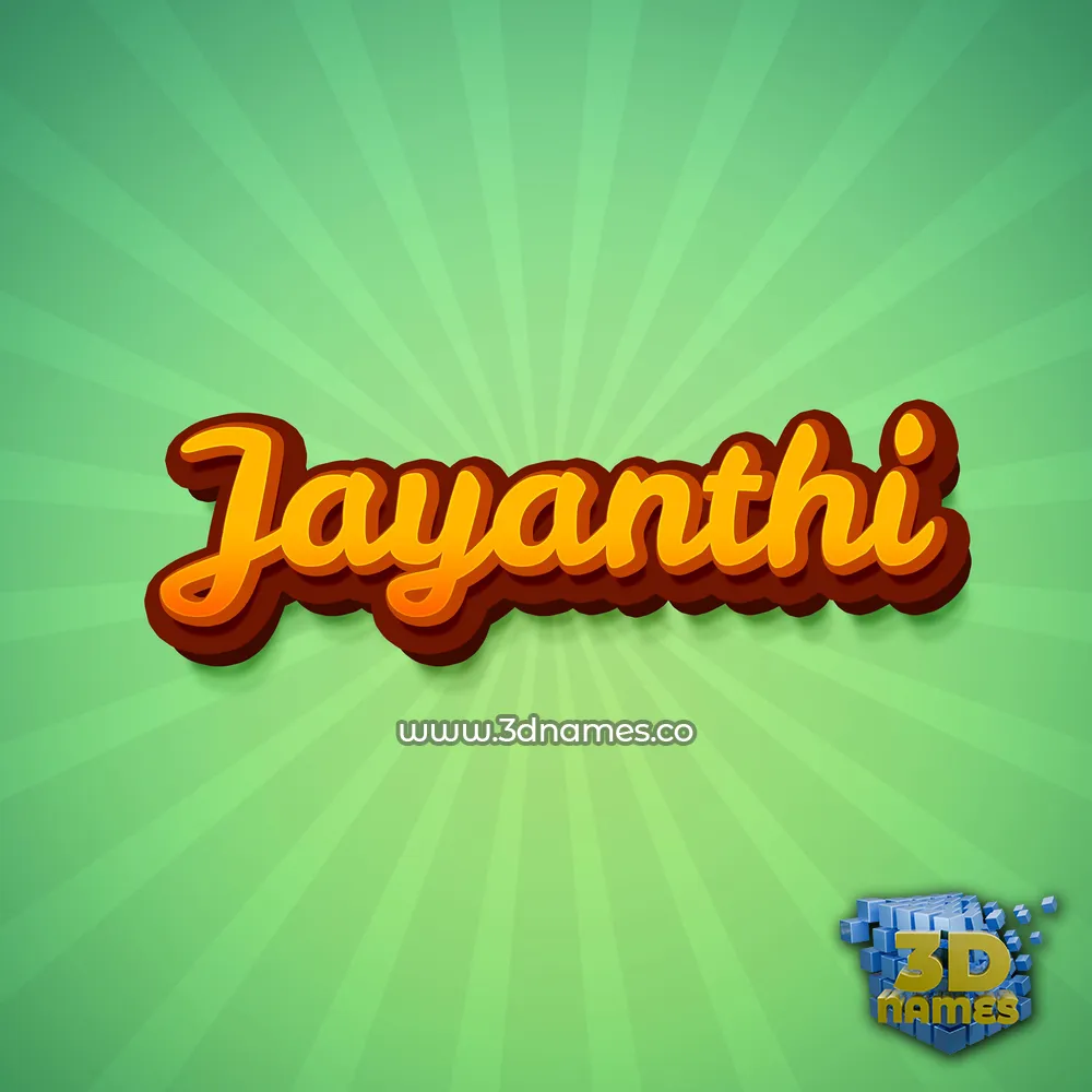 jayanthi in Green Rays style - 3D name wallpaper