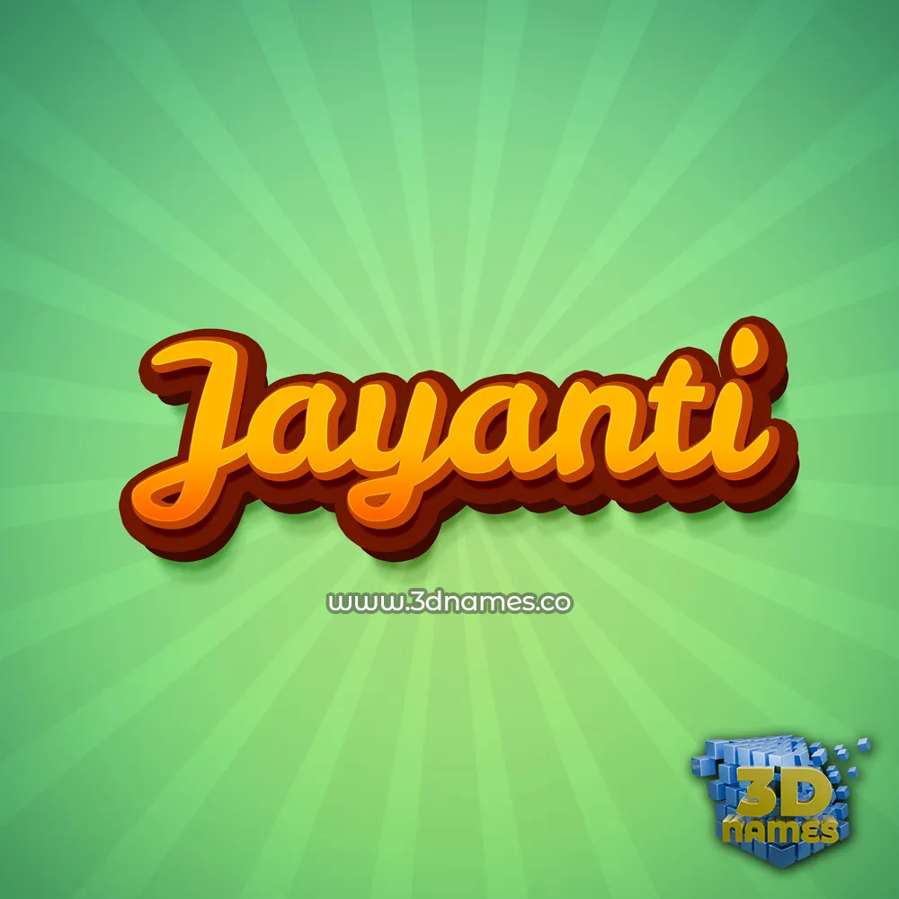 jayanti in Green Rays style - 3D name wallpaper