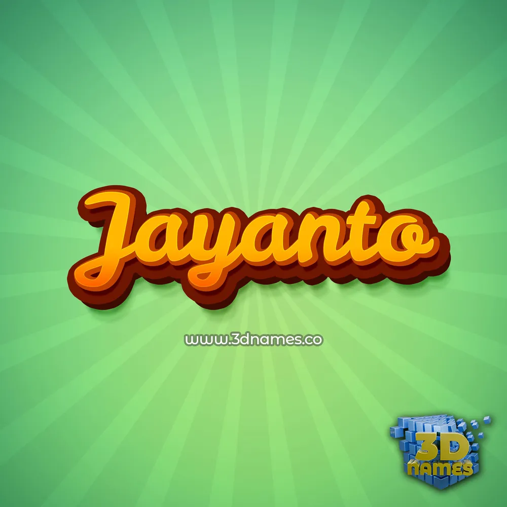 jayanto in Green Rays style - 3D name wallpaper