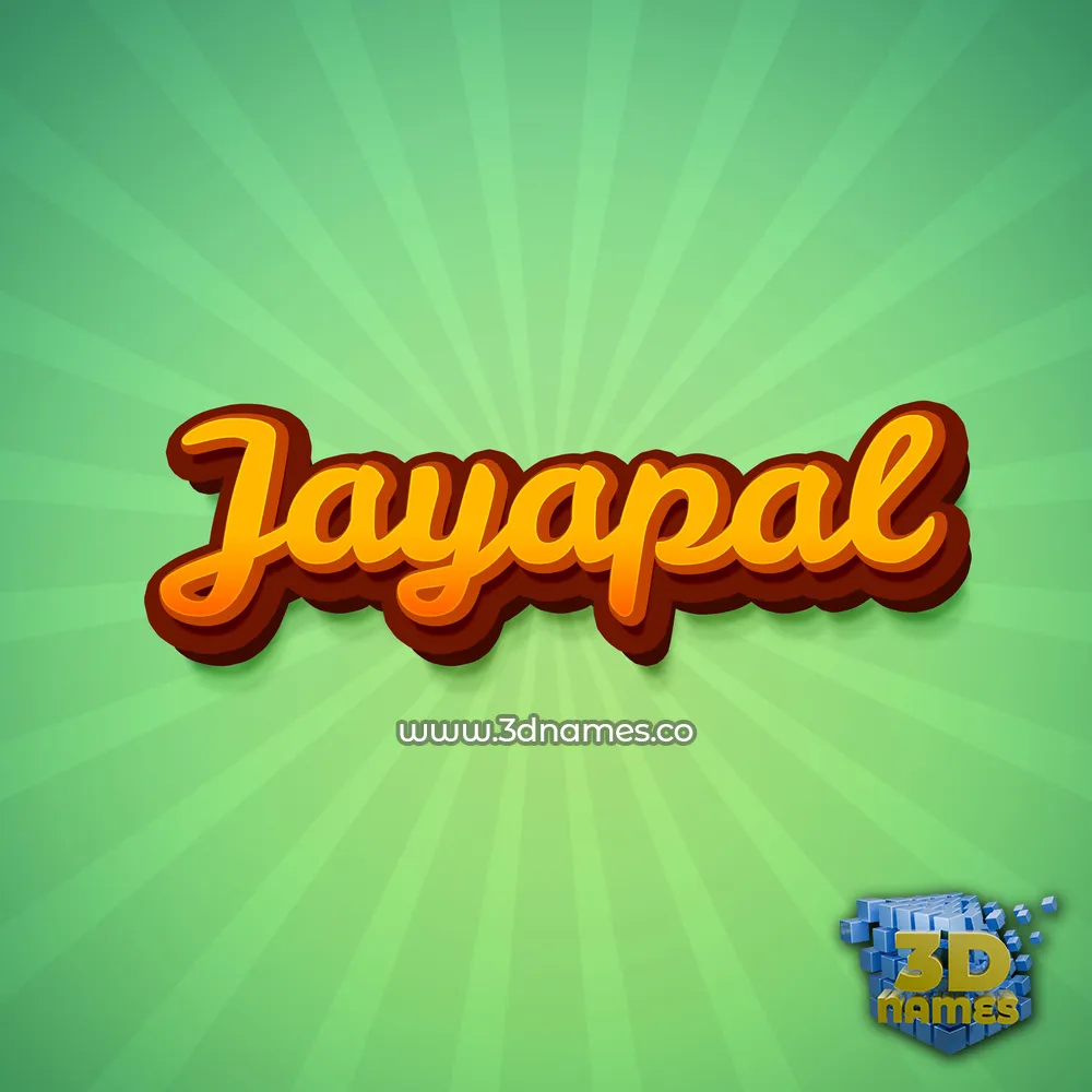 jayapal in Green Rays style - 3D name wallpaper