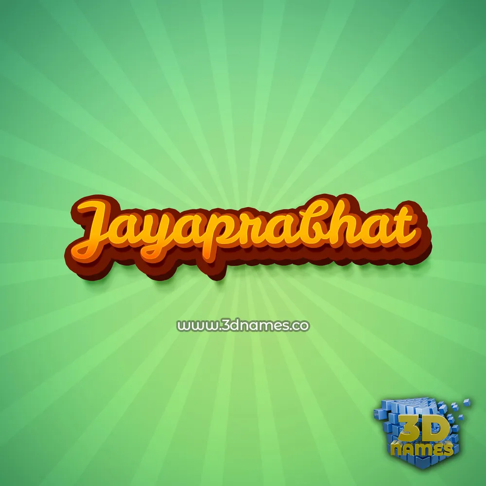 jayaprabhat in Green Rays style - 3D name wallpaper