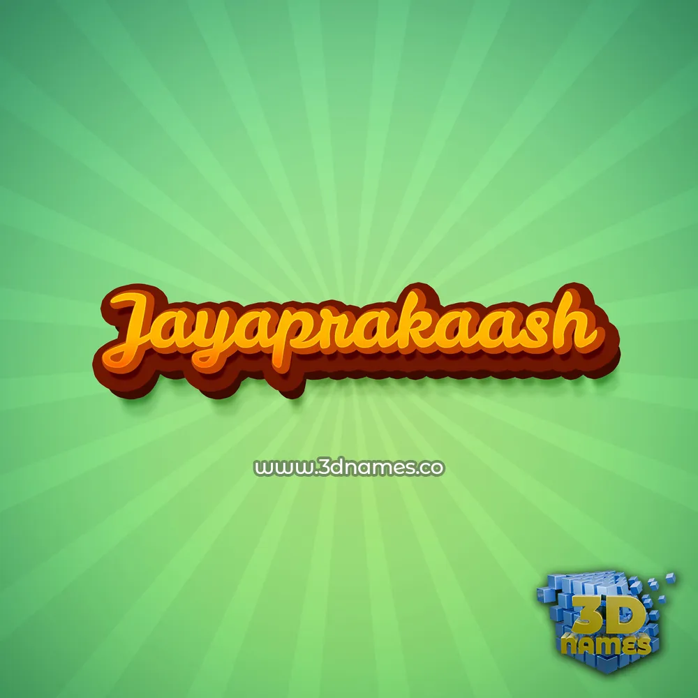 jayaprakaash in Green Rays style - 3D name wallpaper