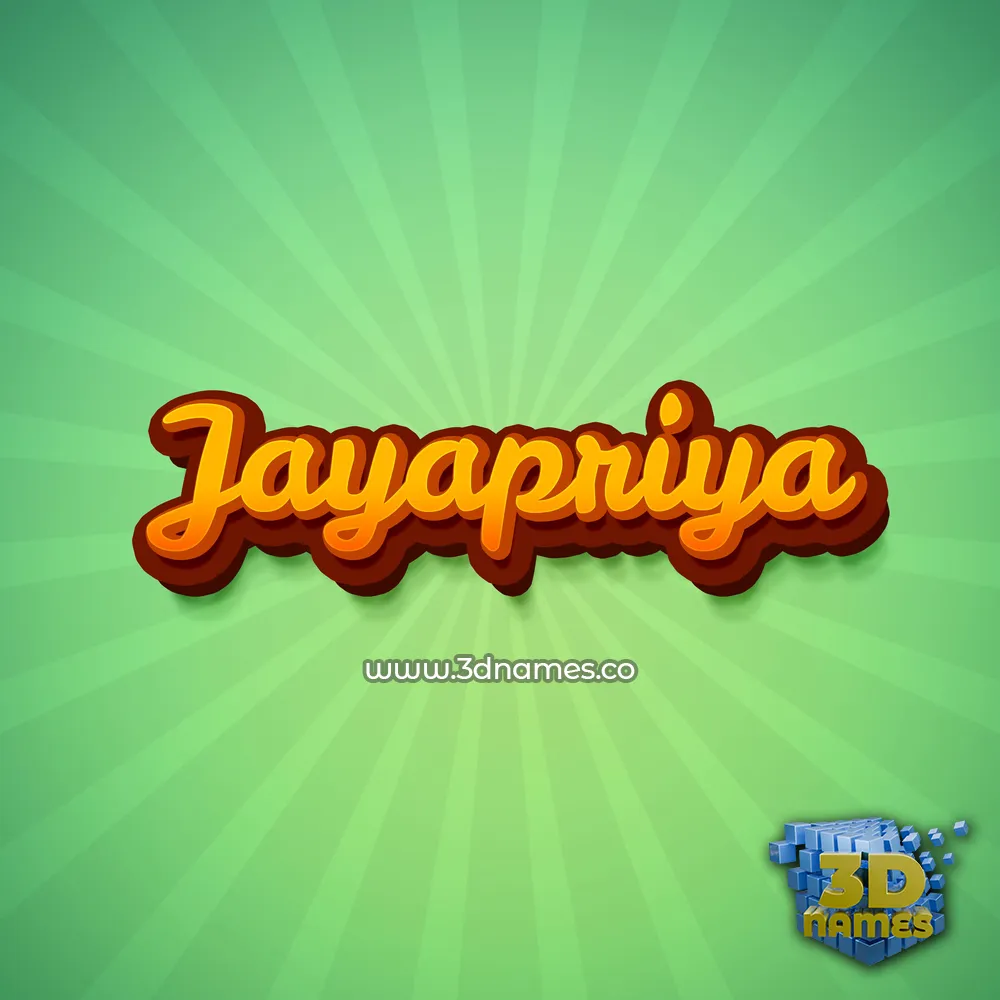 jayapriya in Green Rays style - 3D name wallpaper