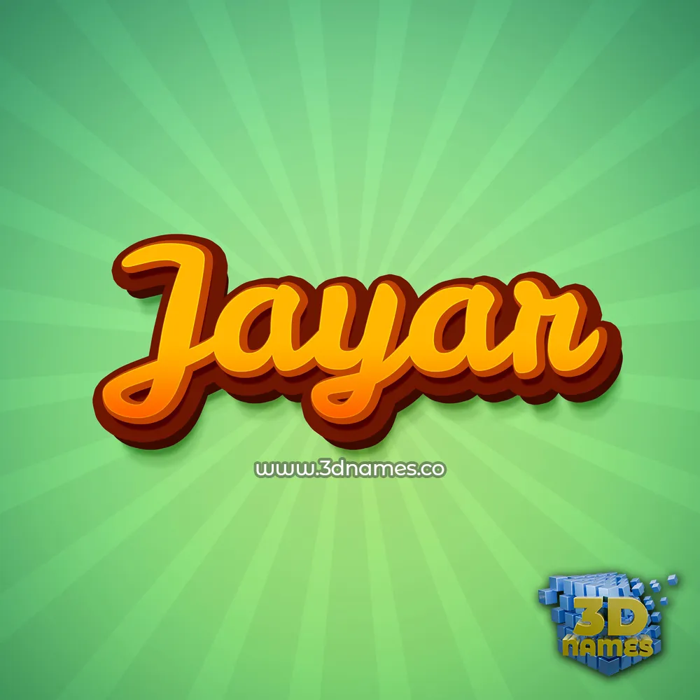 jayar in Green Rays style - 3D name wallpaper