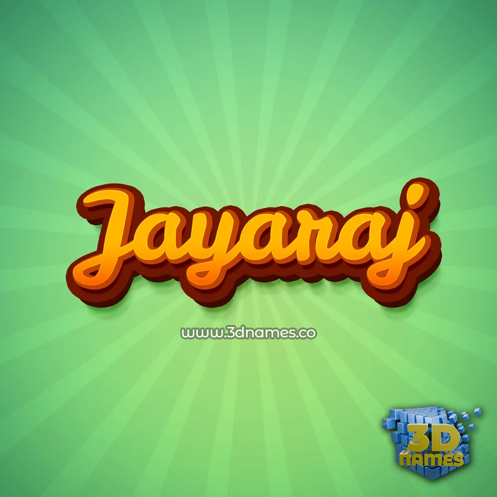 jayaraj in Green Rays style - 3D name wallpaper