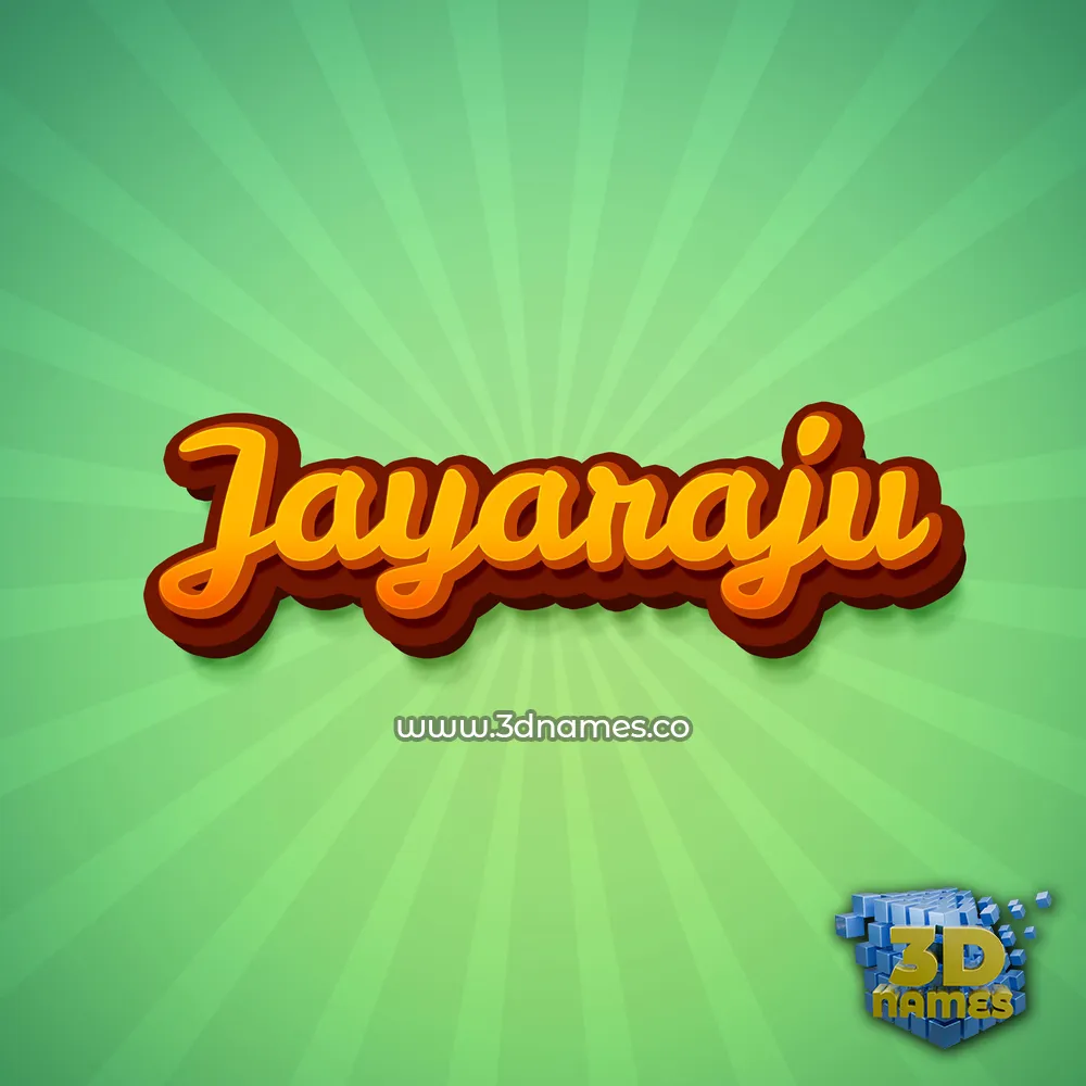 jayaraju in Green Rays style - 3D name wallpaper
