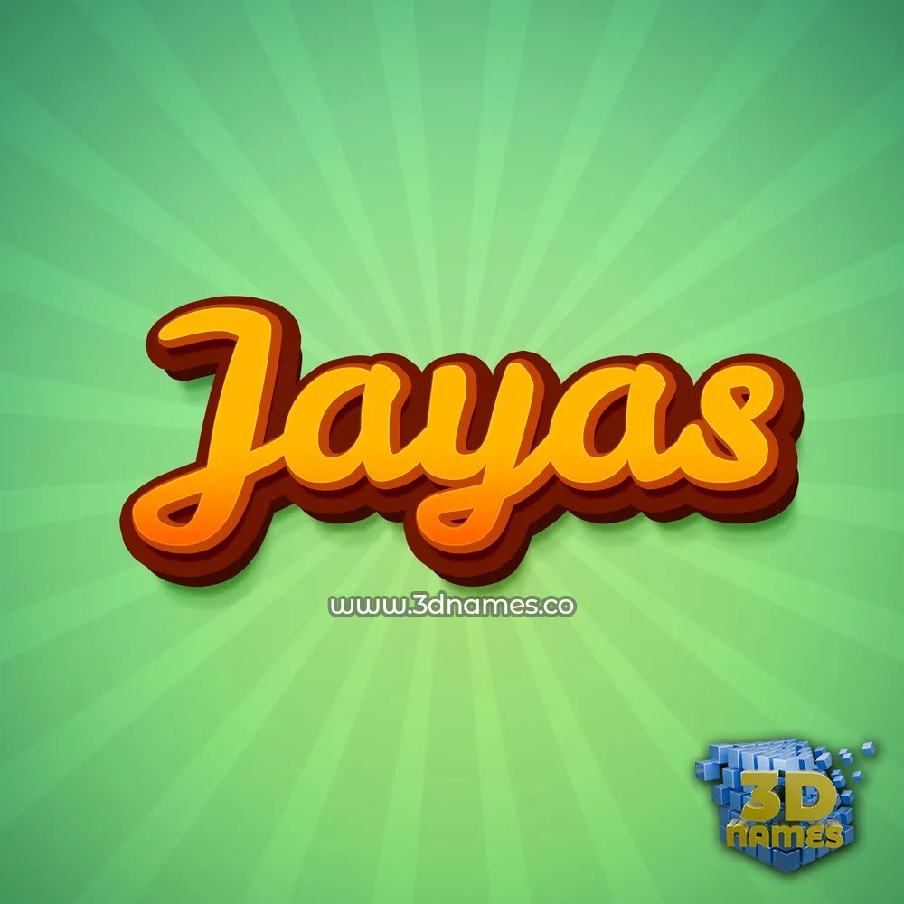 jayas in Green Rays style - 3D name wallpaper