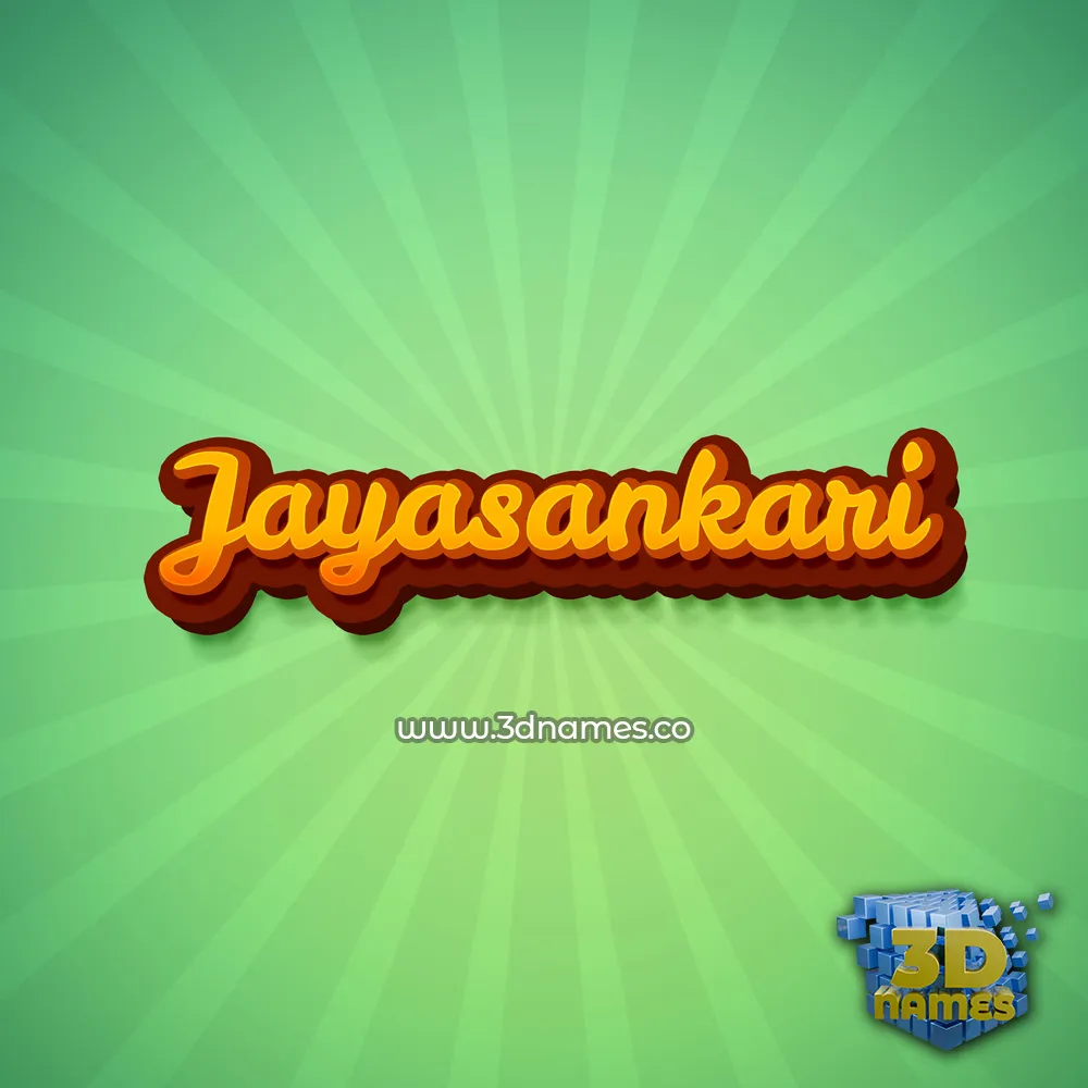 jayasankari in Green Rays style - 3D name wallpaper