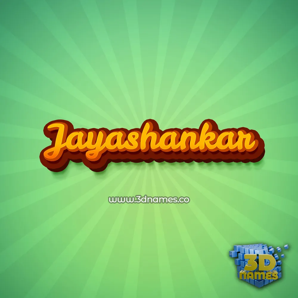 jayashankar in Green Rays style - 3D name wallpaper