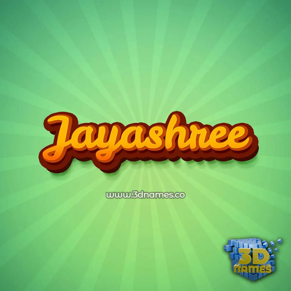jayashree in Green Rays style - 3D name wallpaper