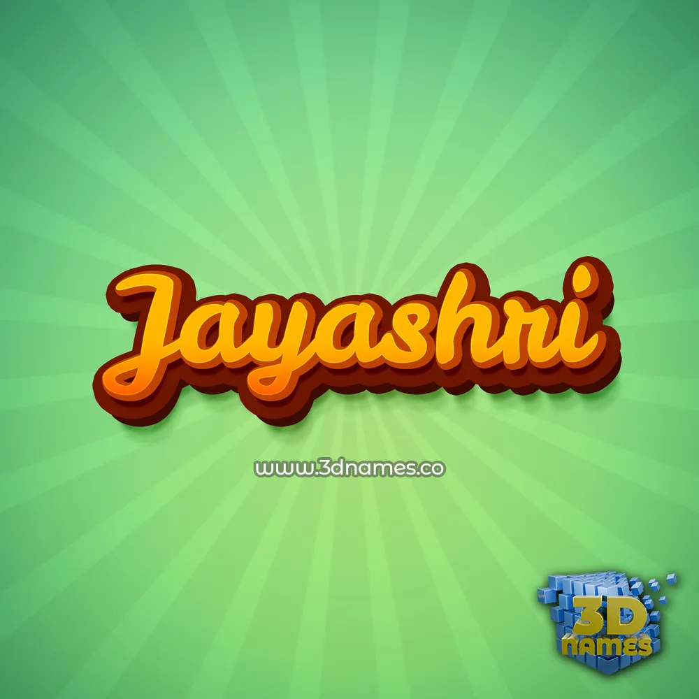 jayashri in Green Rays style - 3D name wallpaper