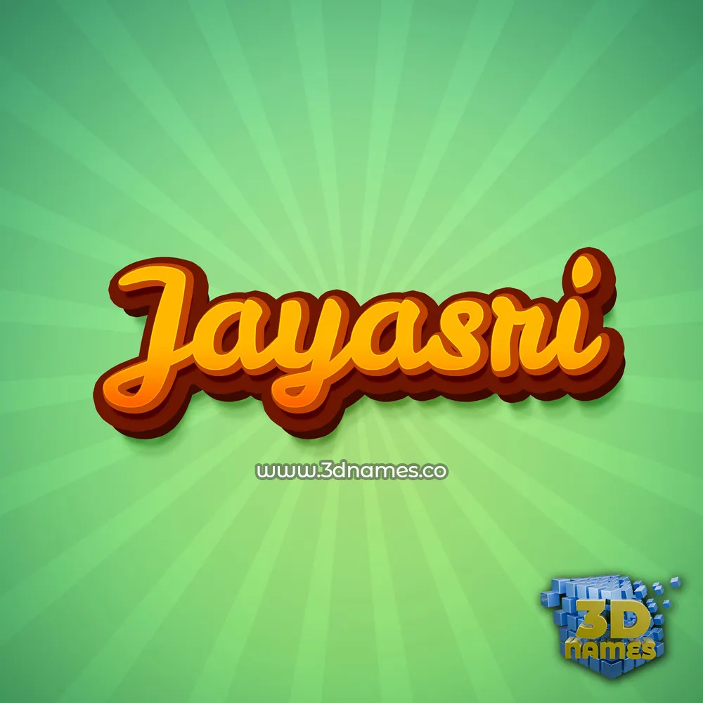jayasri in Green Rays style - 3D name wallpaper