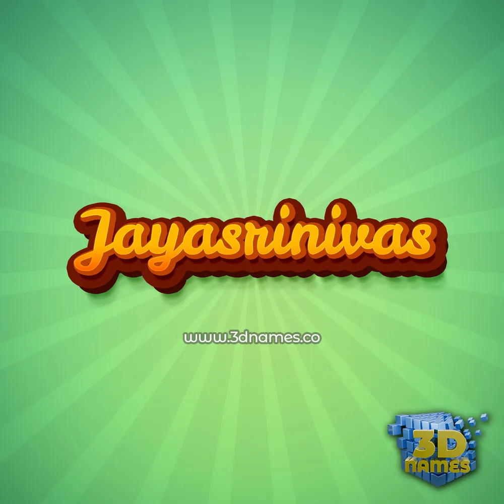 jayasrinivas in Green Rays style - 3D name wallpaper