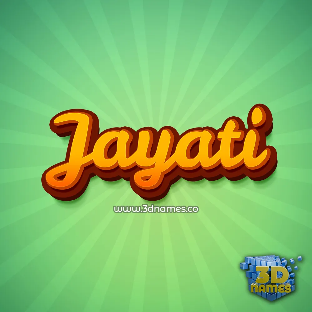 jayati in Green Rays style - 3D name wallpaper