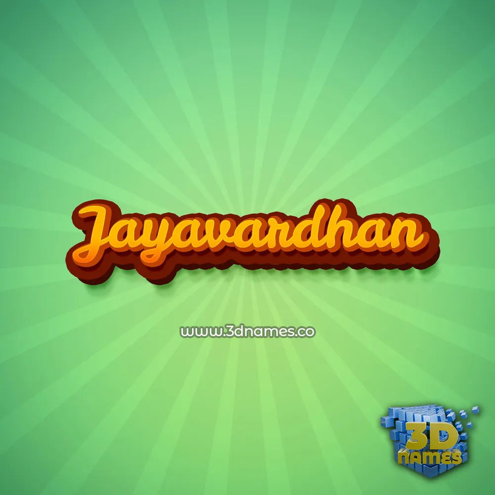 jayavardhan in Green Rays style - 3D name wallpaper