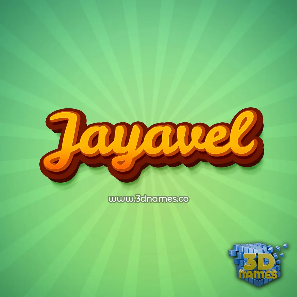 jayavel in Green Rays style - 3D name wallpaper