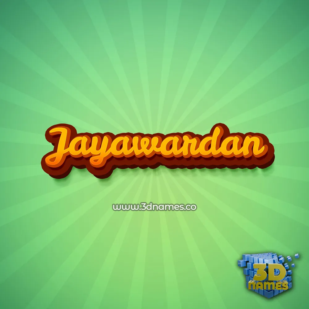 jayawardan in Green Rays style - 3D name wallpaper