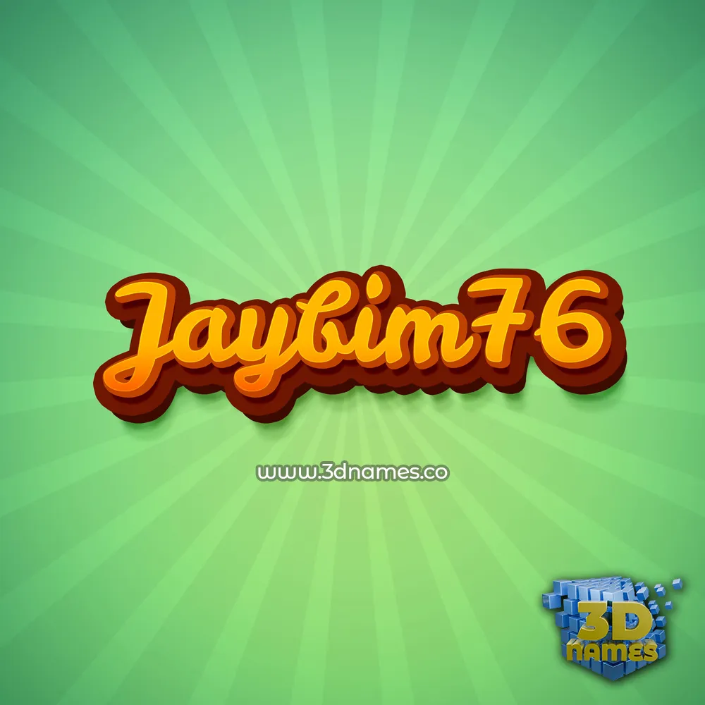 jaybim76 in Green Rays style - 3D name wallpaper