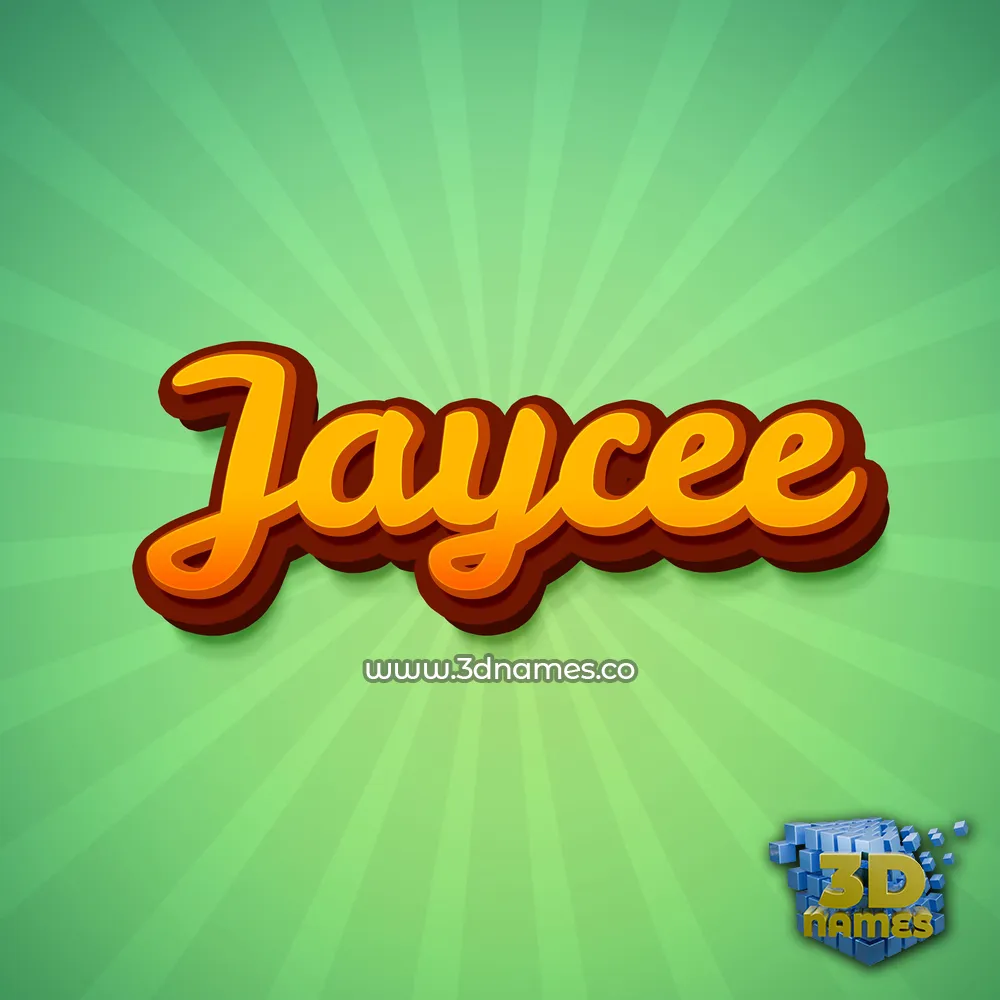jaycee in Green Rays style - 3D name wallpaper