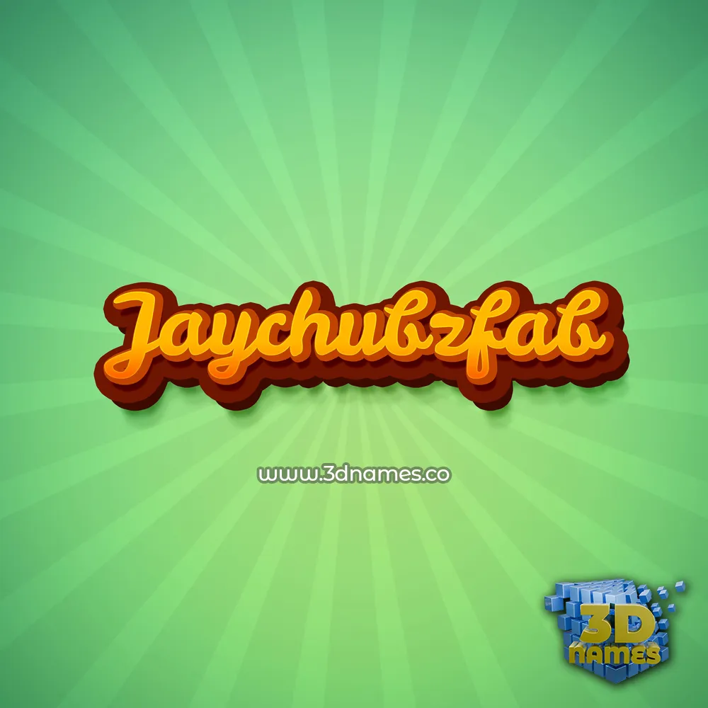 jaychubzfab in Green Rays style - 3D name wallpaper