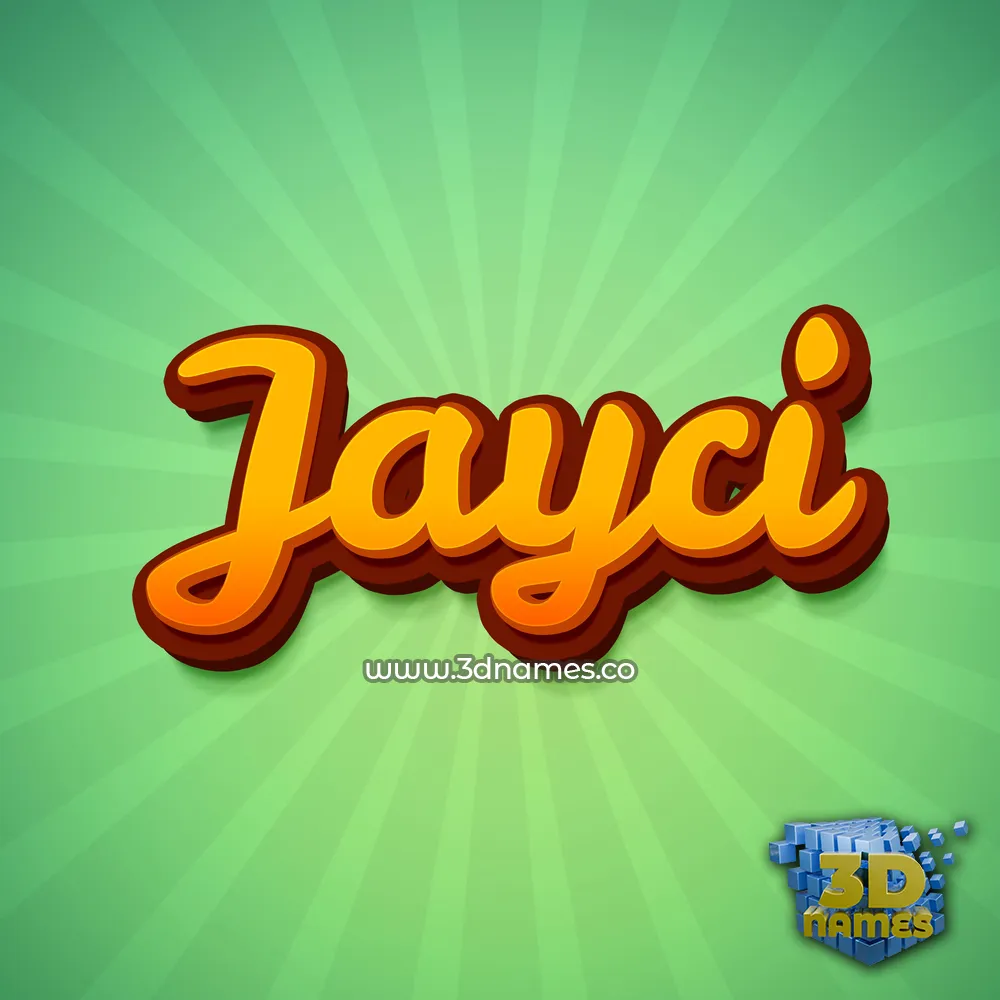 jayci in Green Rays style - 3D name wallpaper