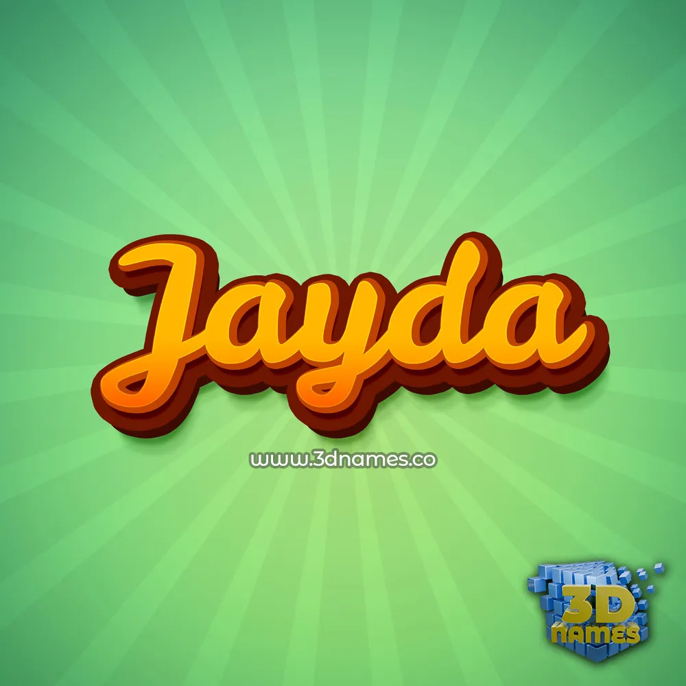 jayda in Green Rays style - 3D name wallpaper