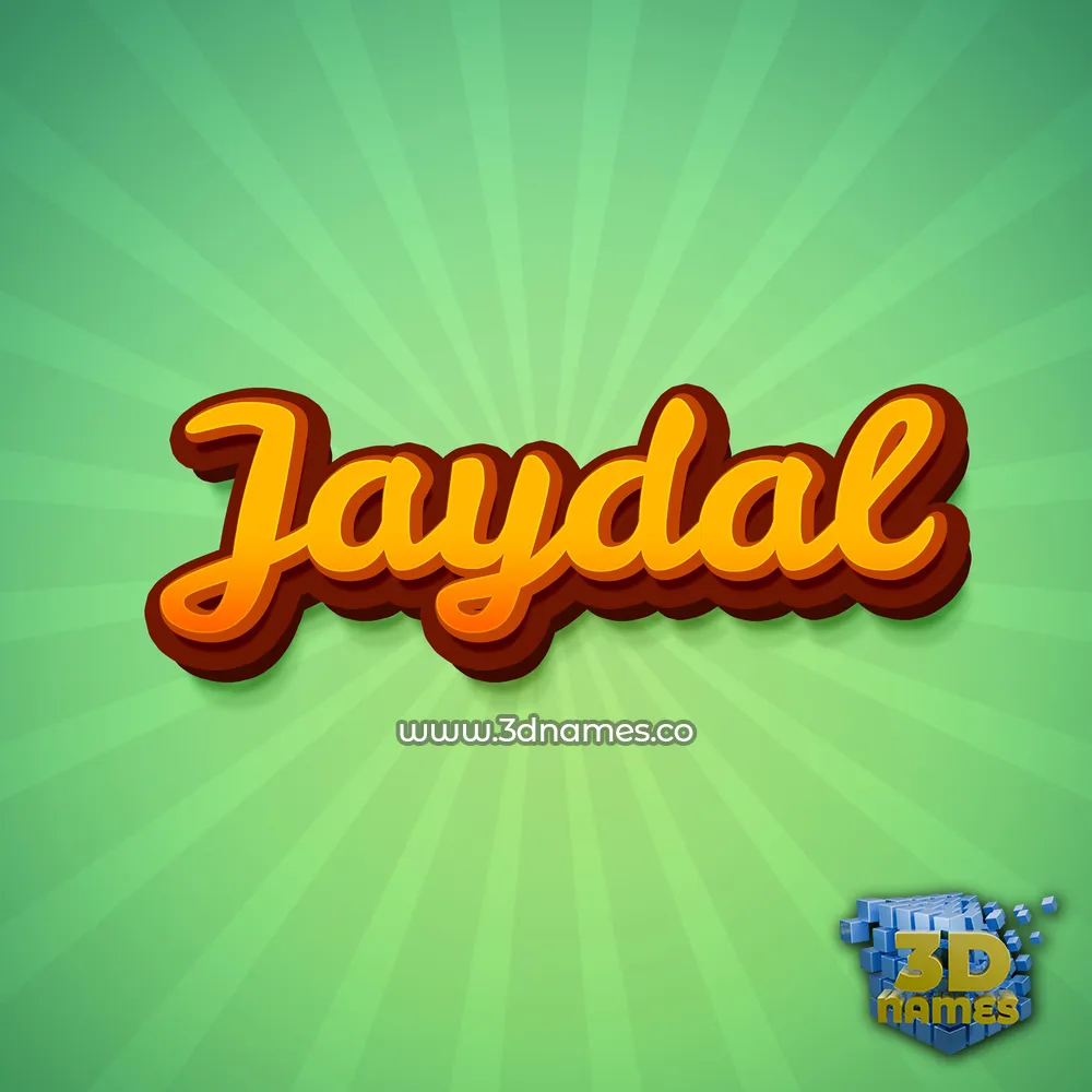 jaydal in Green Rays style - 3D name wallpaper