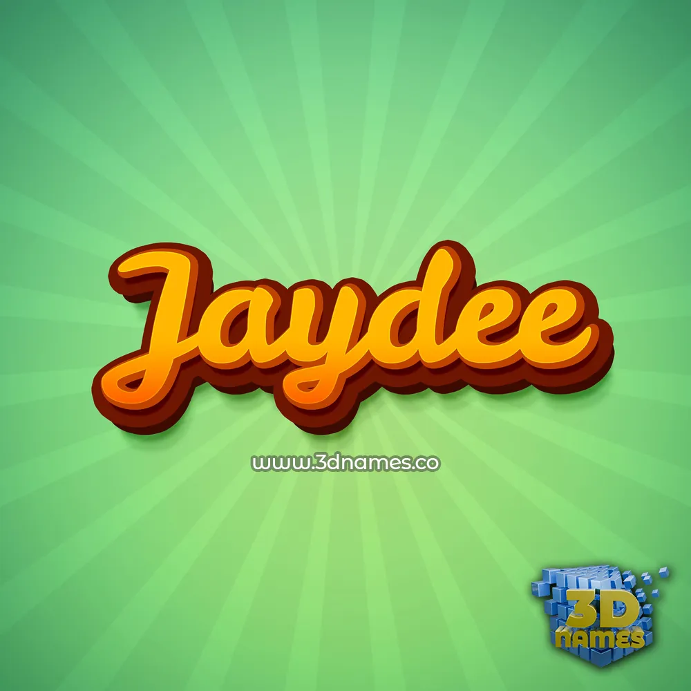 jaydee in Green Rays style - 3D name wallpaper