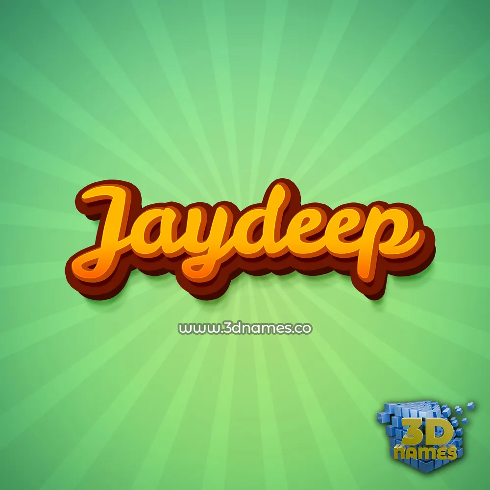 jaydeep in Green Rays style - 3D name wallpaper