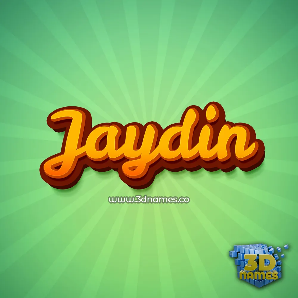 jaydin in Green Rays style - 3D name wallpaper
