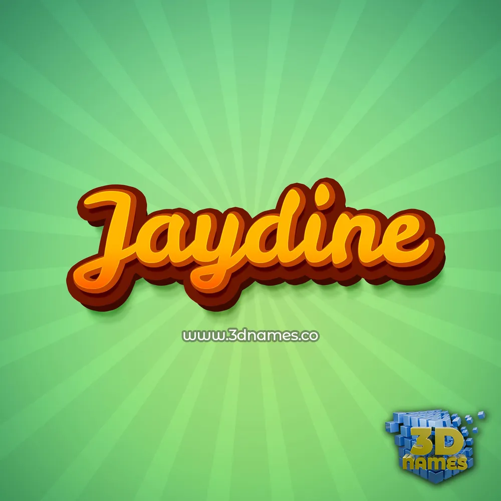jaydine in Green Rays style - 3D name wallpaper