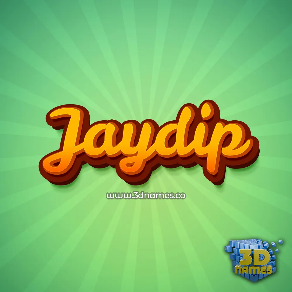 jaydip in Green Rays style - 3D name wallpaper