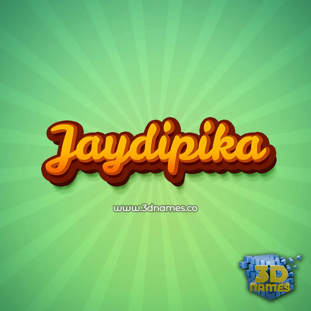 jaydipika in Green Rays style - 3D name wallpaper