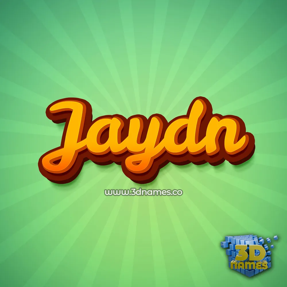 jaydn in Green Rays style - 3D name wallpaper